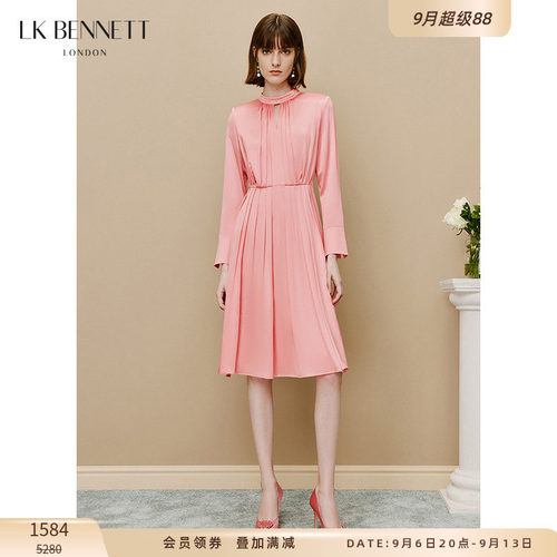 lkbennett优雅桑蚕丝连衣裙