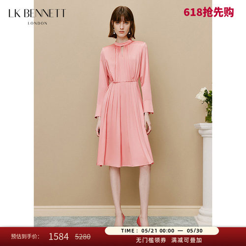 lkbennett优雅桑蚕丝连衣裙