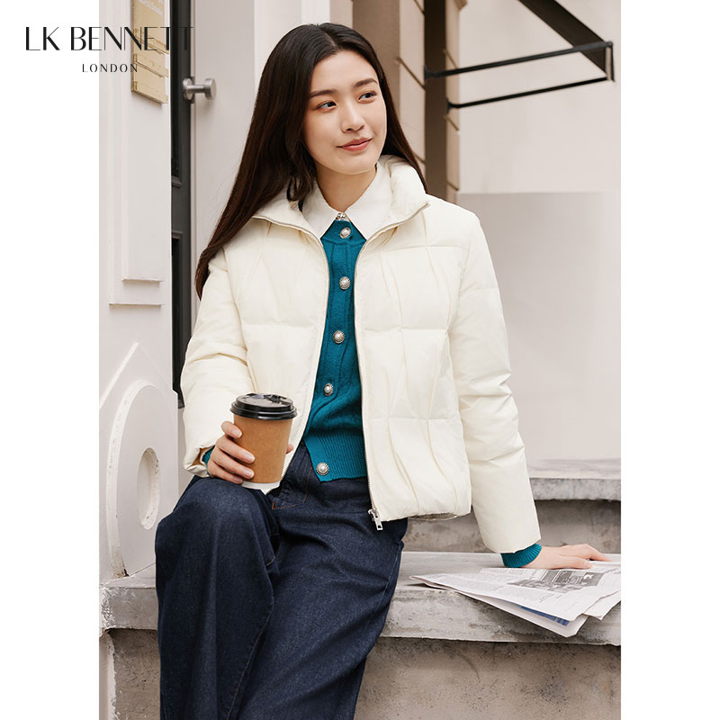 短款羽绒服外套lkbennett高立领