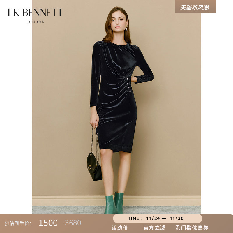 丝绒黑色优雅法式l.k.bennett