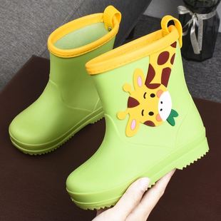 儿童雨鞋 可爱卡通男女童幼儿园宝宝防水鞋 套鞋 中大童防滑雨靴胶鞋