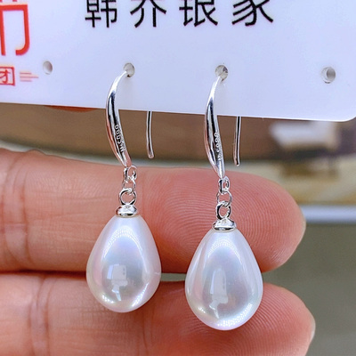S999纯银耳环女轻奢足银耳钉饰品