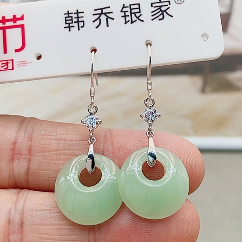 S999纯银耳环女平安公主扣耳饰品