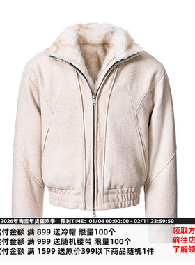 CATSSTAC 破锋羊毛座山雕 立领设计 轻奢质感 立体挺阔 秋冬保暖