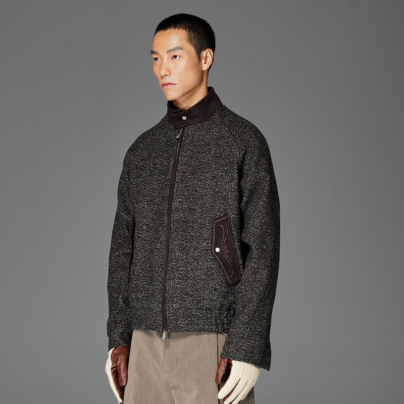 CATSSTAC 圣天使刺绣羊毛哈灵顿 复古雅致 轻奢质感 高级感设计