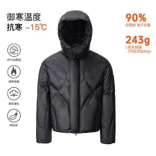 CATSSTAC 泰坦廓形鹅绒服 高效锁温 冬季保暖 短款cleanfit版型