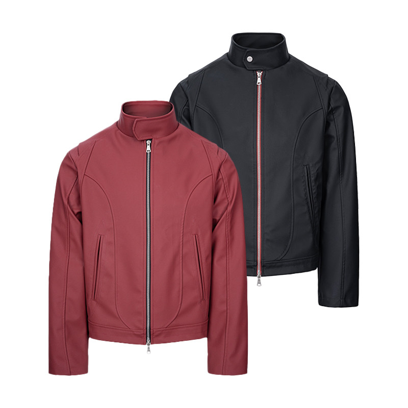 CATSSTAC 赤刃黑红拉法皮哈灵顿夹克男 表层聚氨酯 防风耐磨