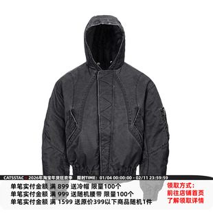 CATSSTAC 泰坦水洗尼龙3M新雪丽棉服 短款版型 冬季保暖 连帽设计