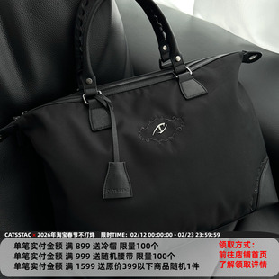 CATSSTAC 暗夜手缝尼龙托特邮差包 手提包男款大容量