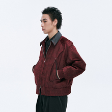 CATSSTAC 缎玉绣影羊皮翻领夹克宽松休闲cleanfit外套男