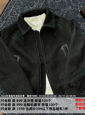 CATSSTAC 皓影羊毛翻领夹克 50%羊毛 轻奢质感 独特气质