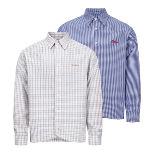 简约利落 宽松落肩 小众设计 花苞格纹刺绣衬衫 CATSSTAC