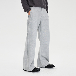 简约松弛感 日常通勤 休闲百搭 剪影A字剪裁卫裤 CATSSTAC