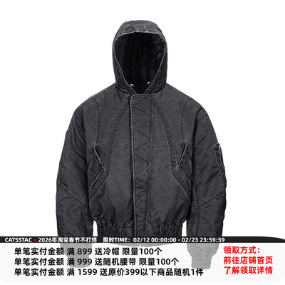 CATSSTAC 泰坦水洗尼龙3M新雪丽棉服 短款版型 冬季保暖 连帽设计