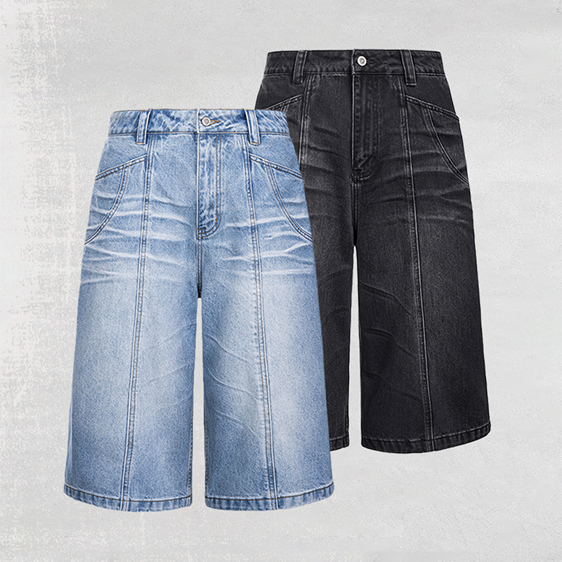 CATSSTAC 破峰立体猫须七分裤 宽松剪裁 修饰腿型 显高显瘦