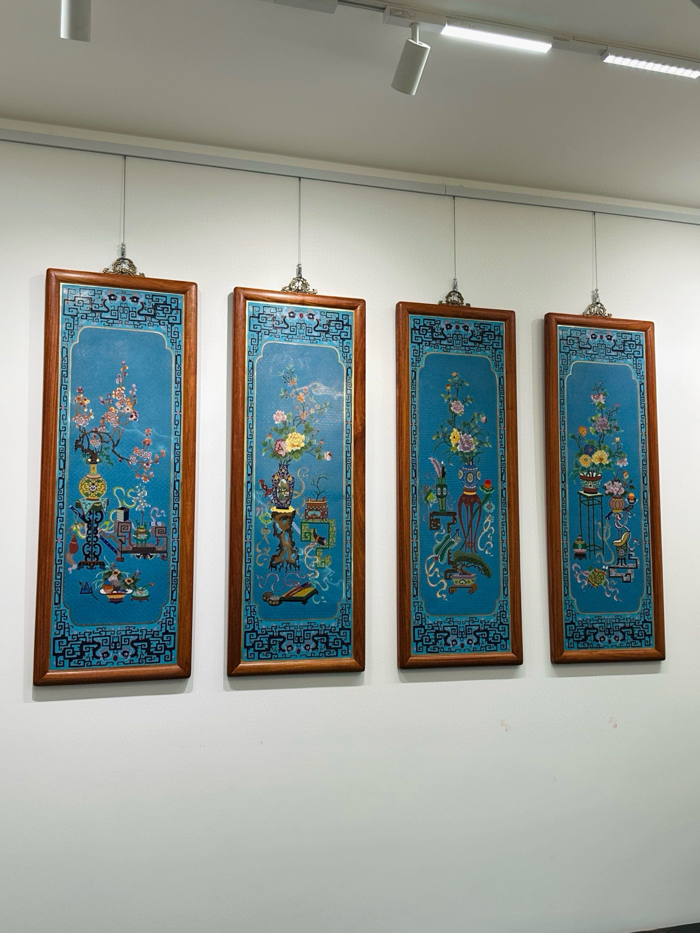 精品古法工艺景泰蓝挂匾博古通今挂屏中式家居装饰挂画摆件艺术品