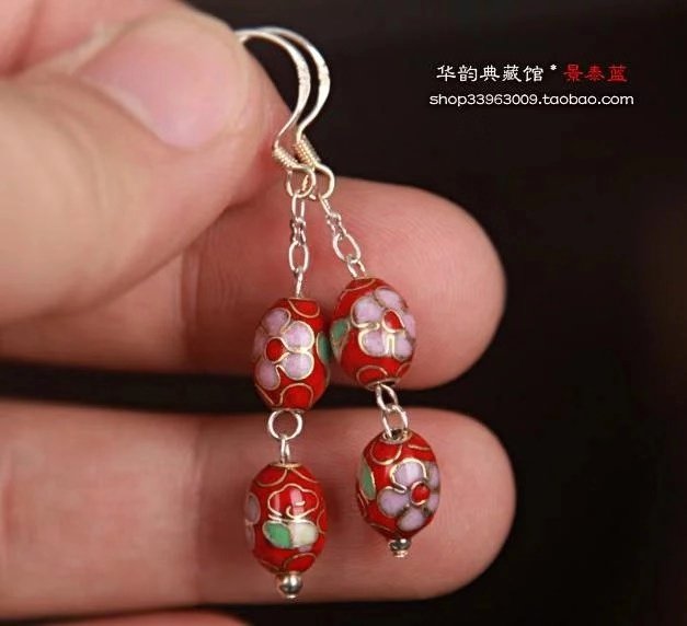 diy库存老货银钩铜胎掐丝珐琅