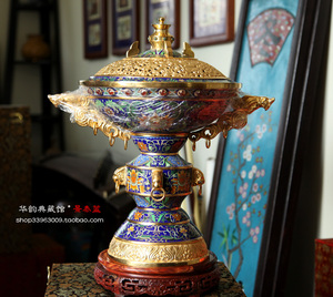 【张向东作品】北京特色手工艺景泰蓝香薰炉/万古吉熏 收藏礼品