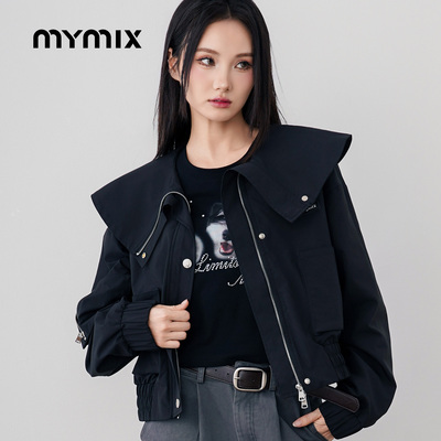 美式复古辣妹宽松休闲短款女夹克