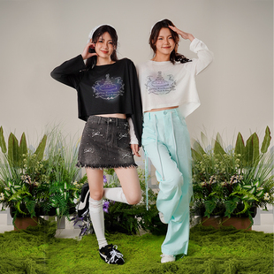 【25夏新品】MYMIX薄荷绿休闲裤女直筒裤高腰阔腿裤工装运动裤子