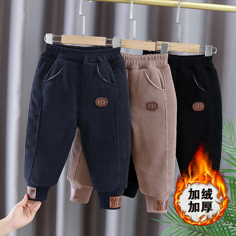 男童冬季加绒加厚棉裤婴儿童装潮
