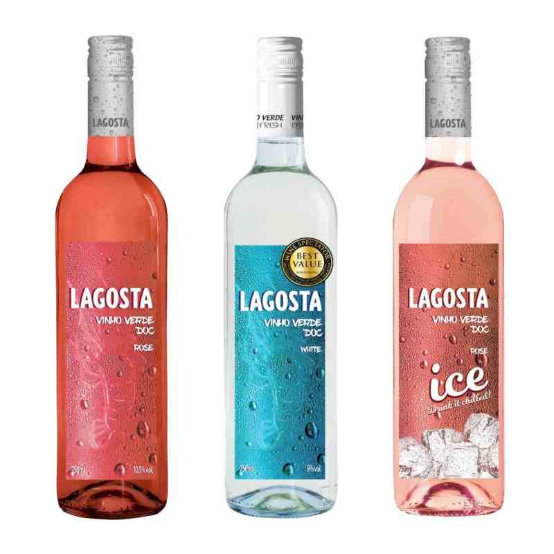 葡萄牙进口绿酒葡龙LAGOSTA白葡萄酒750ml原瓶进口夏日爽口起泡酒