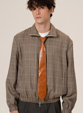 Retro21 R21 鳄鱼皮纹理复古免系皮领带