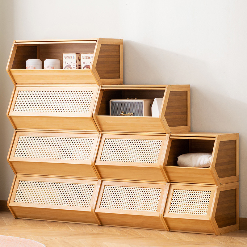 书柜置物架客厅带柜门储物柜一体格子柜展示柜落地多层组合柜书架