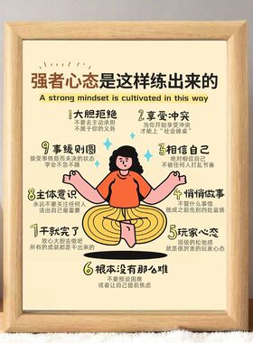 强者心态是练出来相框摆件