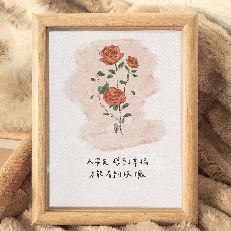 唯美校园相框高颜值ins风卧挂墙挂画送闺蜜生日礼物家装创意摆件