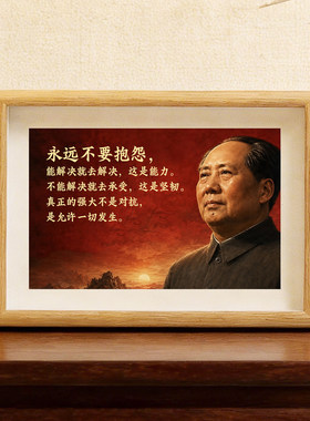 永远不要抱怨摆件毛泽东相框摆件