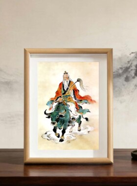 紫气东来摆件神像摆台