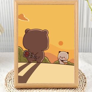 一二布布可爱治愈系创意相框摆台小众卧室简约装饰画框桌面摆件