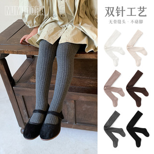 6岁春款连裤袜女童深灰色连体袜5韩系8宝宝袜裤4儿童打底裤配裙子