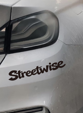 街头Streetwise懂人情很社会英文汽车创意贴纸前挡风玻璃后窗贴花