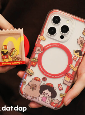 dokdatdap原创麦门卡皮巴拉苹果15promax手机壳磁吸个性趣味适用iPhone14pro磁吸壳新款插画卡通苹果13小众