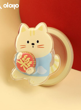 dokdatdap原创发财猫咪磁吸手机支架个性趣味可爱磁吸支架新年款