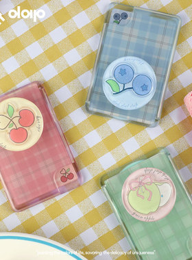 dokdatdap原创彩色格子磁吸手机支架卡包个性趣味磁吸支架小众