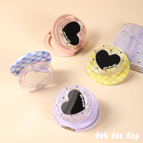 dokdatdap原创爱心镜子磁吸手机支架个性可爱磁吸支架小众款