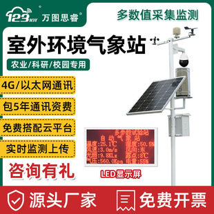 小型农业气象站百叶箱风速风向温湿度雨量一体式自动监测站QXZ03