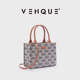 加拿大VENQUE范克复古老花托特包女斜跨单肩通勤包包通勤包女包