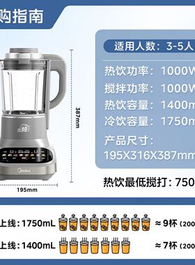 美的安睡变频家用破壁机全自动轻音榨汁保温细腻免滤MJ-BL1085
