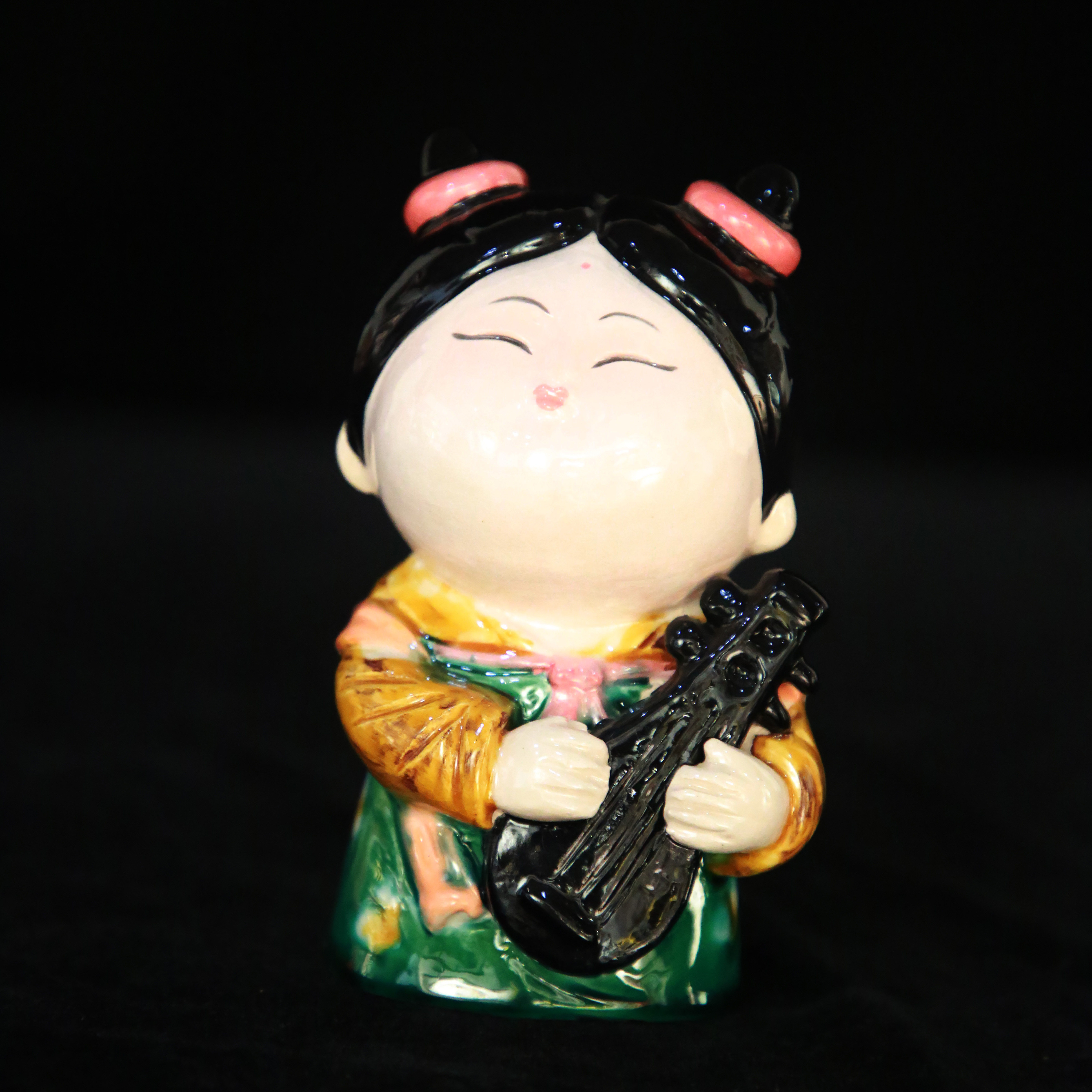 文创唐小妞汉服琴棋书画卡通陶瓷摆件创意装饰唐三彩伴手礼生日礼