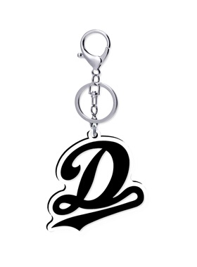 jcole 厂牌 dreamville D字logo 5cm透明钥匙扣龙虾扣