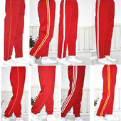 小学生初高中生校服裤 红色春秋款 学生裤 宽松运动休闲长裤 子 校服裤