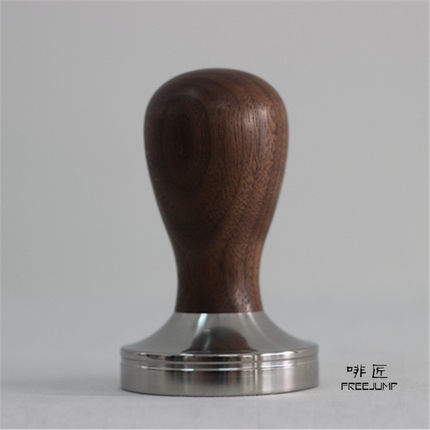啡匠|传统咖啡压粉器 压粉锤 黑胡桃木柄tamper
