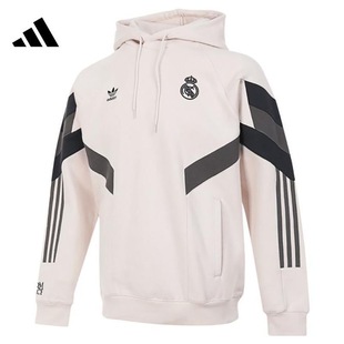 足球条纹复古卫衣男女同款 连帽长袖 IM7466 originals adidas