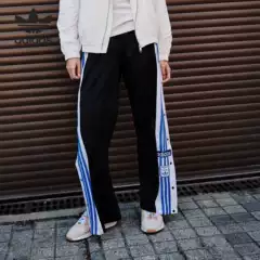 Adidas Retro Sports Patchwork Side Stripe Elastic Waist Knitted Sweatpants for Women In6297