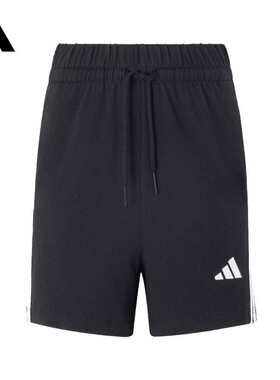 adidas 三条纹运动休闲舒适百搭系带高腰短裤女款JY8574
