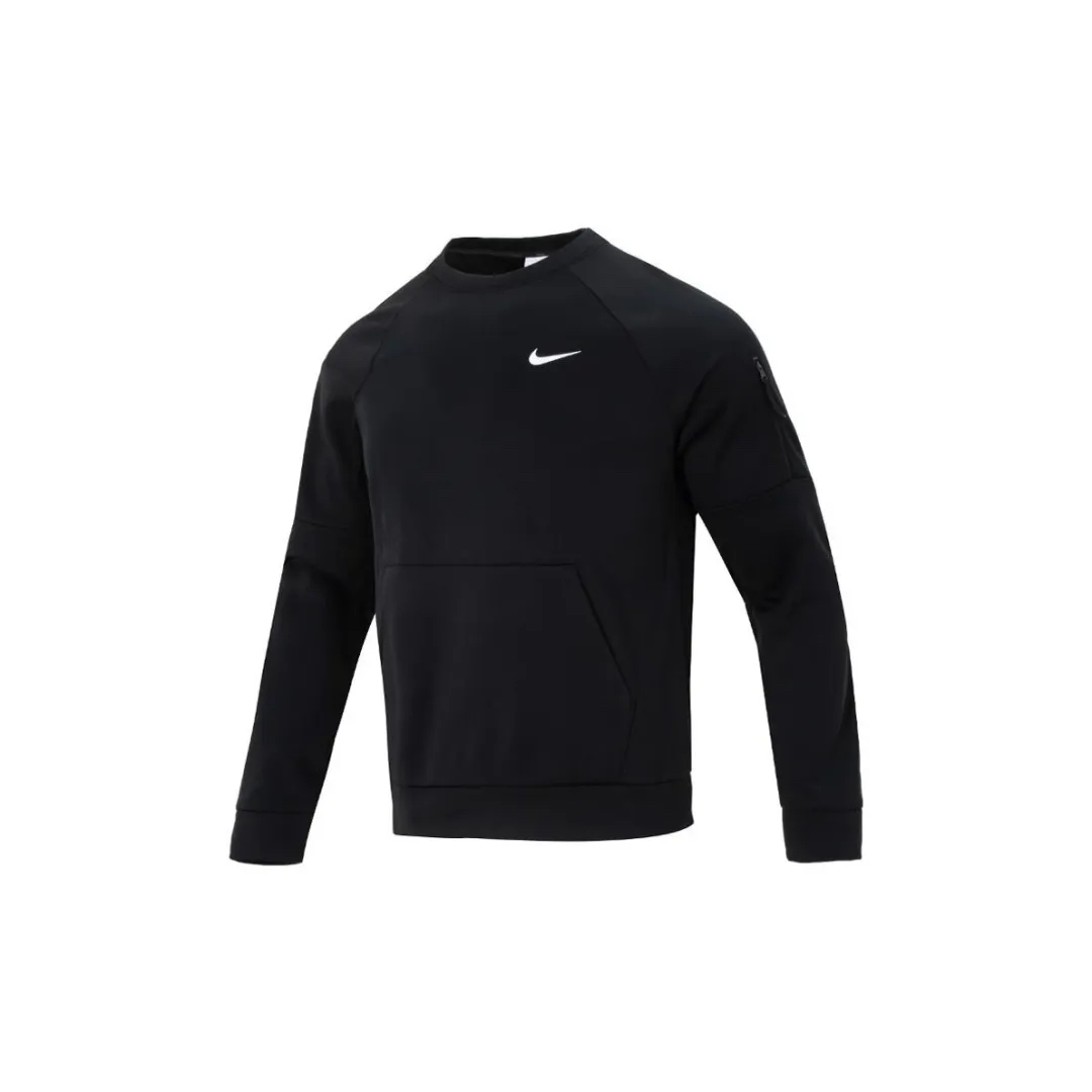 Nike 舒适百搭纯色圆领运动休闲套头卫衣男款 FB8506-010